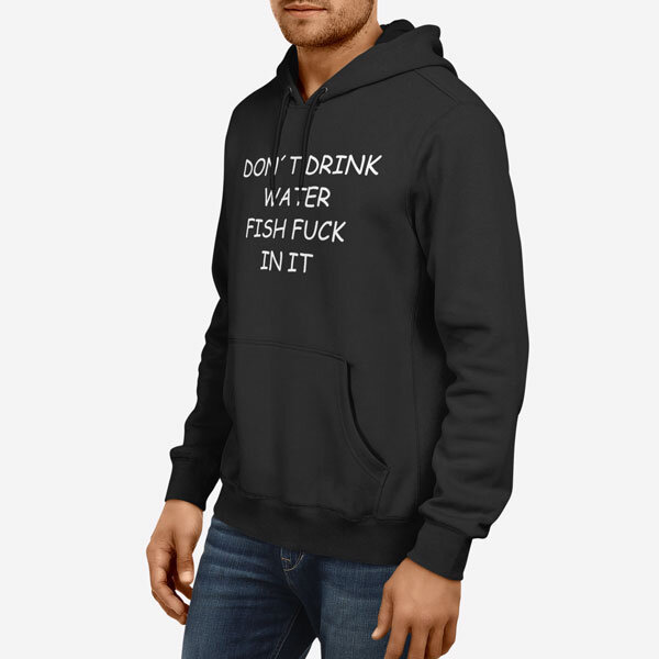 Moški pulover s kapuco Fuck