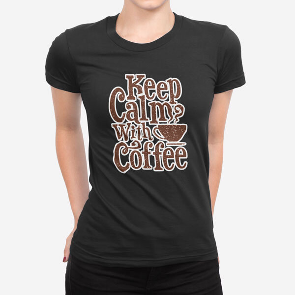 Ženska kratka majica Keep Calm with Coffee