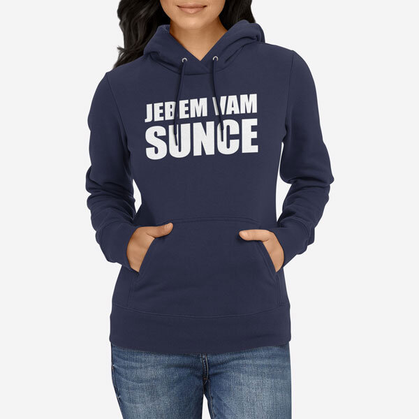 Ženski pulover s kapuco Jebem vam sunce