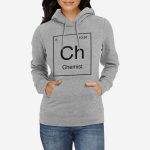 Ženski pulover s kapuco Periodni element Ch