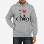 Moški pulover s kapuco I Love Bike