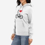 Ženski pulover s kapuco I Love Bike