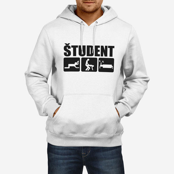 Moški pulover s kapuco Študent