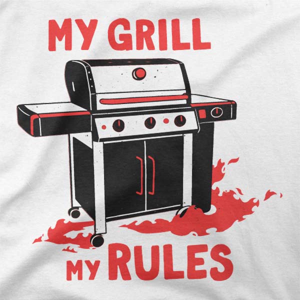 Motiv na majici Grill pravila