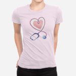 Ženska kratka majica Stetoskop srce