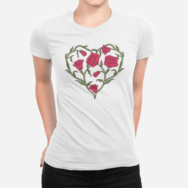Ženska kratka majica Vrtnica srce