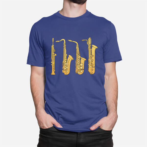 Moška kratka majica Saksofon družina