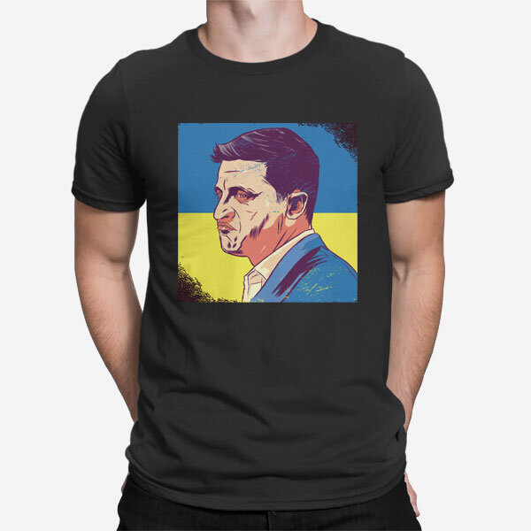 Moški kratka majica Ukrajinski predsednik Zelenski