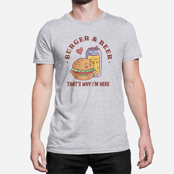 Moška kratka majica Burger in pivo