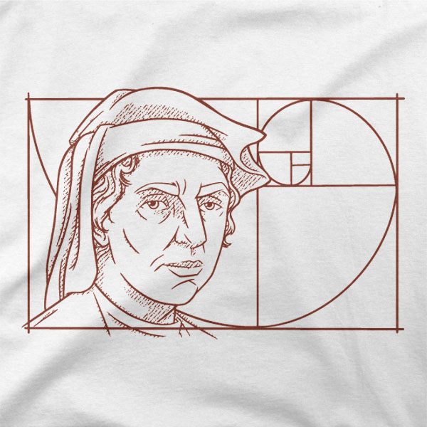 Motiv na majici Leonardo Fibonacci