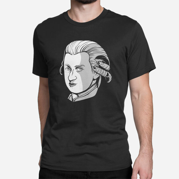Moška majica Mozart portret