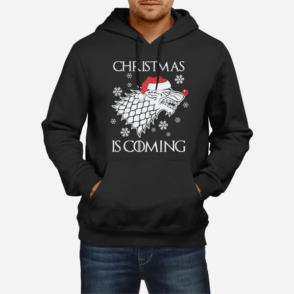 Moški pulover s kapuco Christmas is coming