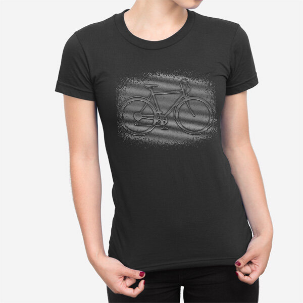 Črna ženska majica Optično kolo