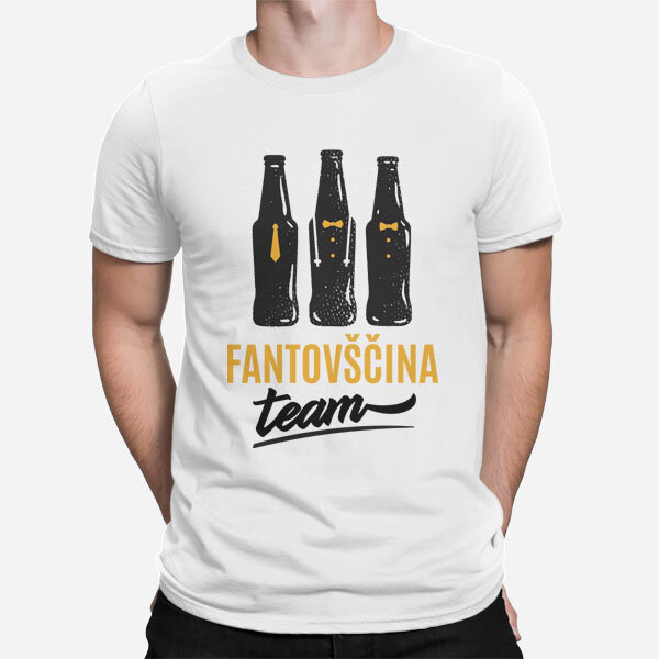 Bela moška majica Fantovščina team