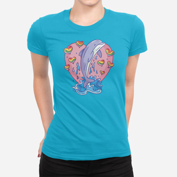 zenska_majica_turkizna_skok-delfina-s-srcem