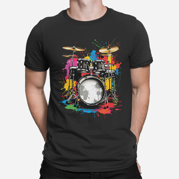 Moška majica Colorful drummer
