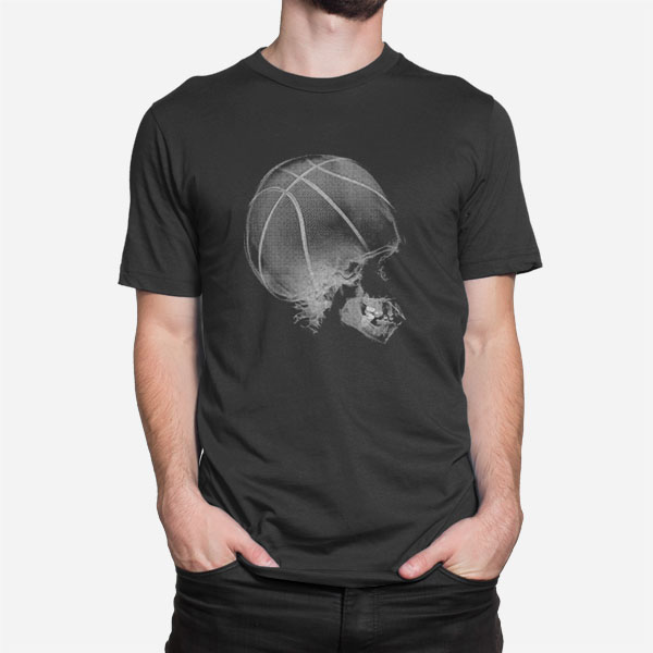 Moška majica Basketball skull scan