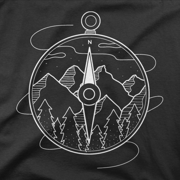 Majica s kompasom in gorami