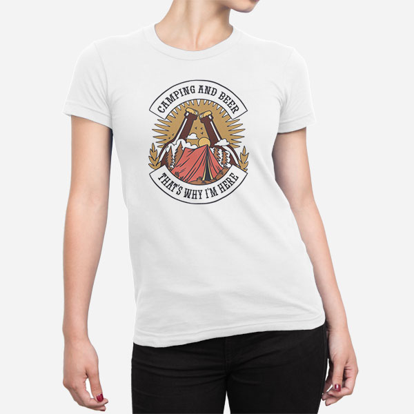 Ženska majica Camping and beer