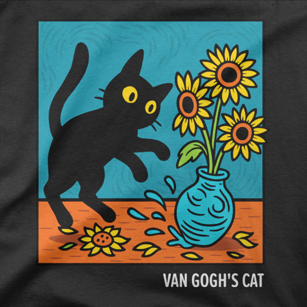 Majica Van Gogh cat