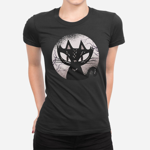 Ženska kratka majica Dark cat